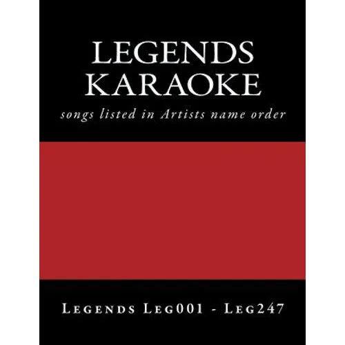 LEGENDS Karaoke listings: legends discs LEG001 - LEG247