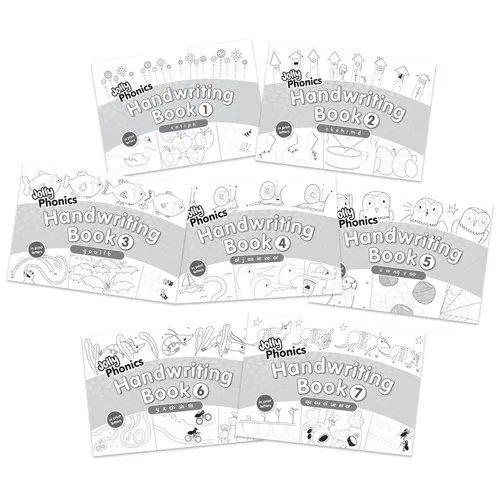Jolly Phonics Handwriting Books Complete Set (1-7): In Print Letters (American English Edition)