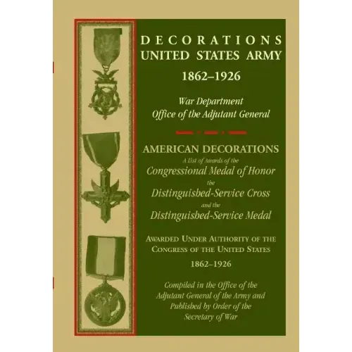Decorations United States Army, 1862-1926