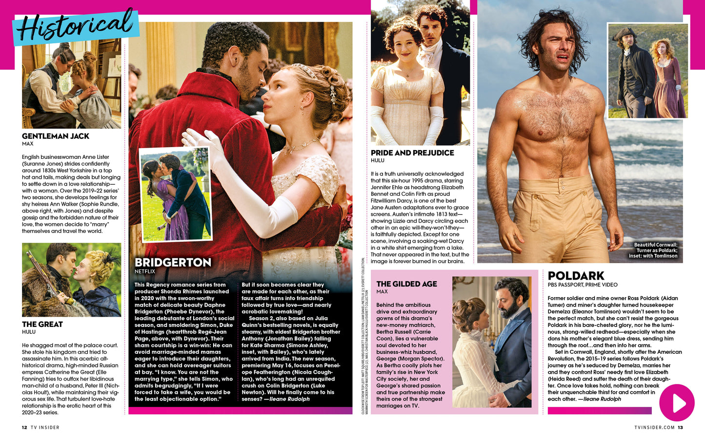 February TV Insider - 100 Hot Romances To Stream: TV Shows & Movies, Bridgerton, Virgin River, Outlander, Poldark, New Series, Mr. & Mrs. Smith, Netflix, Prime, Hulu, HBO, Taylor Swift & Travis Kelce!