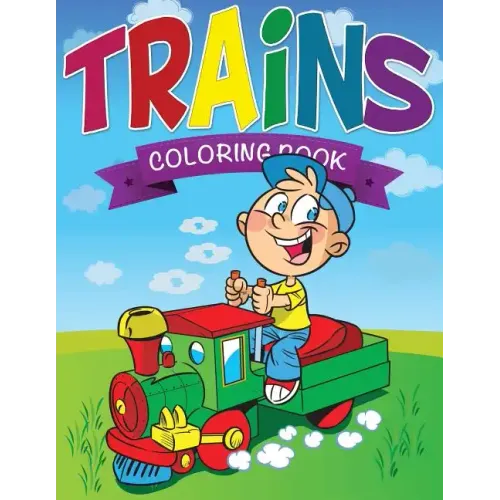 Trains Coloring Book