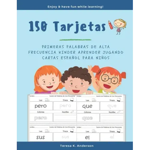 150 Tarjetas Primeras Palabras de Alta Frecuencia Kinder Aprender Jugando Cartas Español para Niños: My 1st Spanish Word Book Ejercicios para aprender