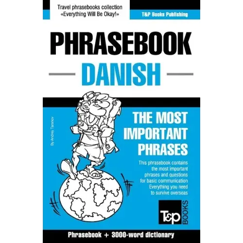 English-Danish phrasebook and 3000-word topical vocabulary