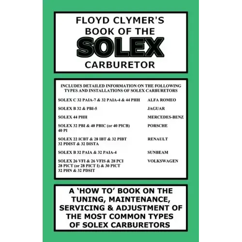 Floyd Clymer's Book of the Solex Carburetor