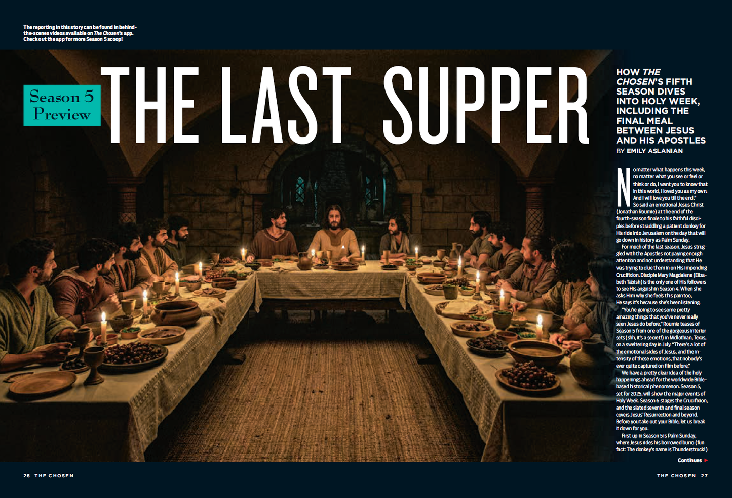 The Chosen - TV Guide: Special Christmas Edition, Season 5 Holy Week Preview, Jonathan Roumie Interview, Behind-The-Scenes, Episode Guides, Christian Holiday Calendar 2025, Set Tour In Texas & More!