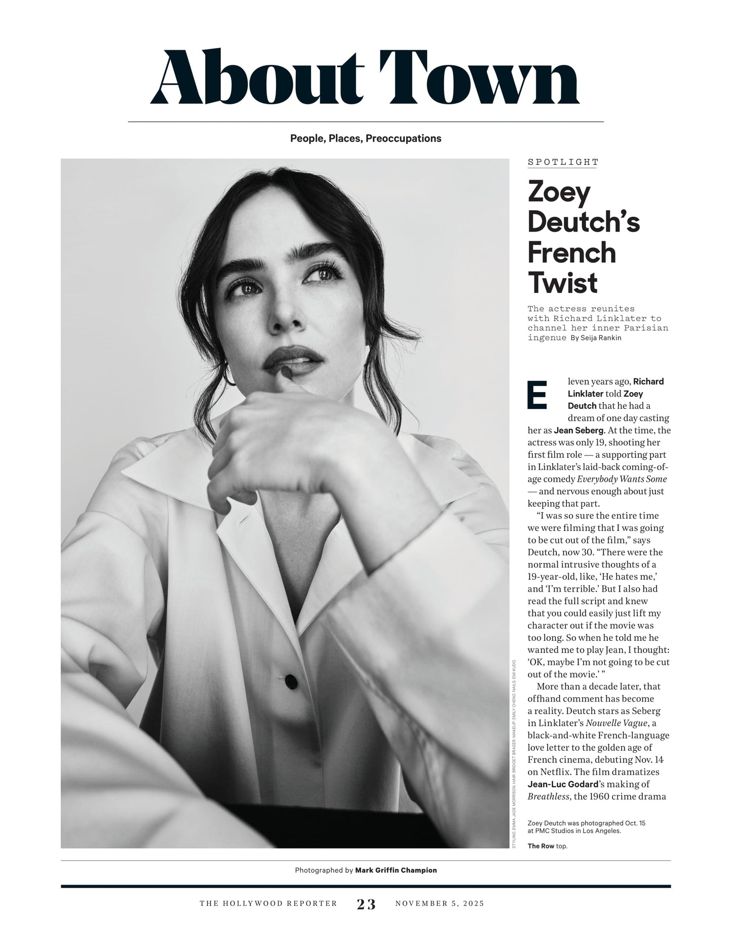 The Hollywood Reporter - 25.11.05 Edition: Rising Stars & Execs Shaping The Future Of Entertainment, Teyana Taylor Takes Off, Dana White’s Secret $30M Vegas Hole, Amy Madigan's Versatile Career & More