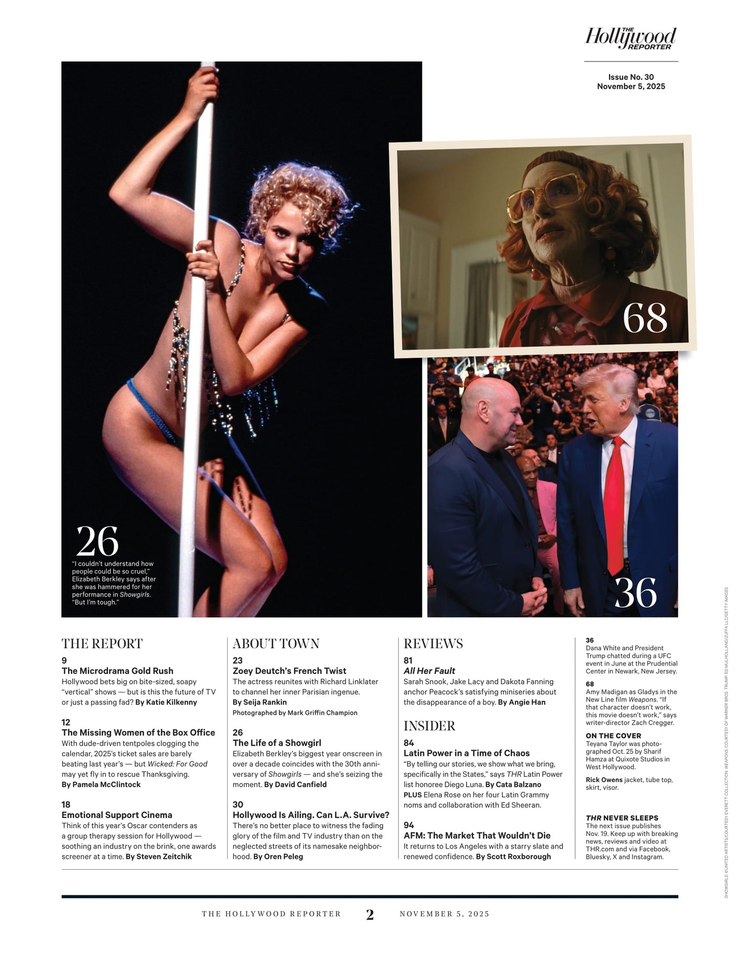 The Hollywood Reporter - 25.11.05 Edition: Rising Stars & Execs Shaping The Future Of Entertainment, Teyana Taylor Takes Off, Dana White’s Secret $30M Vegas Hole, Amy Madigan's Versatile Career & More