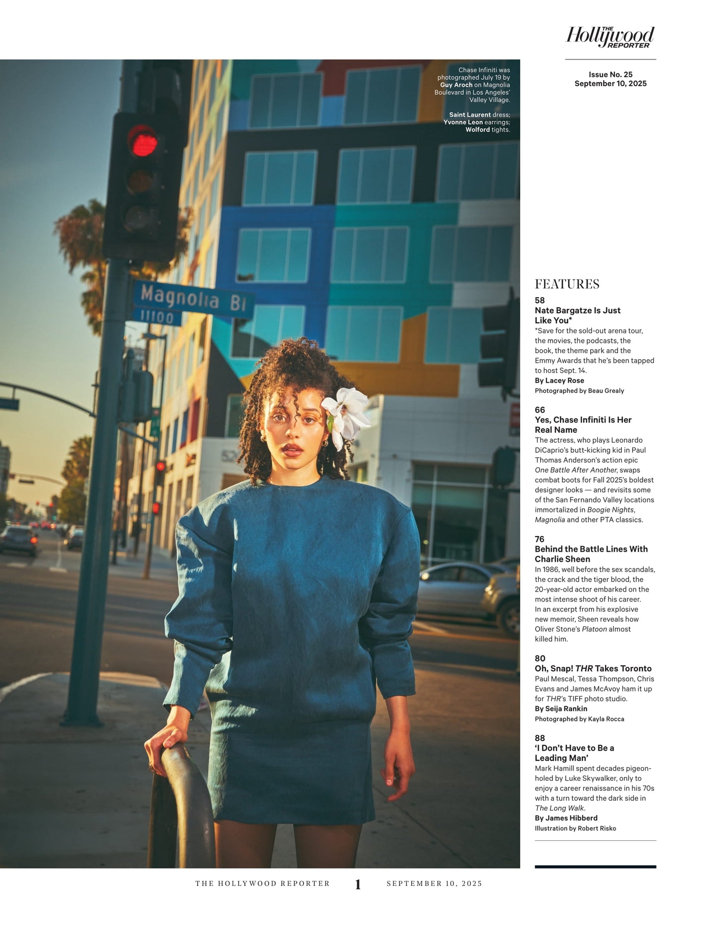 The Hollywood Reporter - 25.09.10 Edition: Nate Bargatze, From Stand-Up King To Emmy Host, Mark Hamill’s Career Renaissance, Charlie Sheen’s Platoon Nightmare, The Real Chase Infiniti & More!