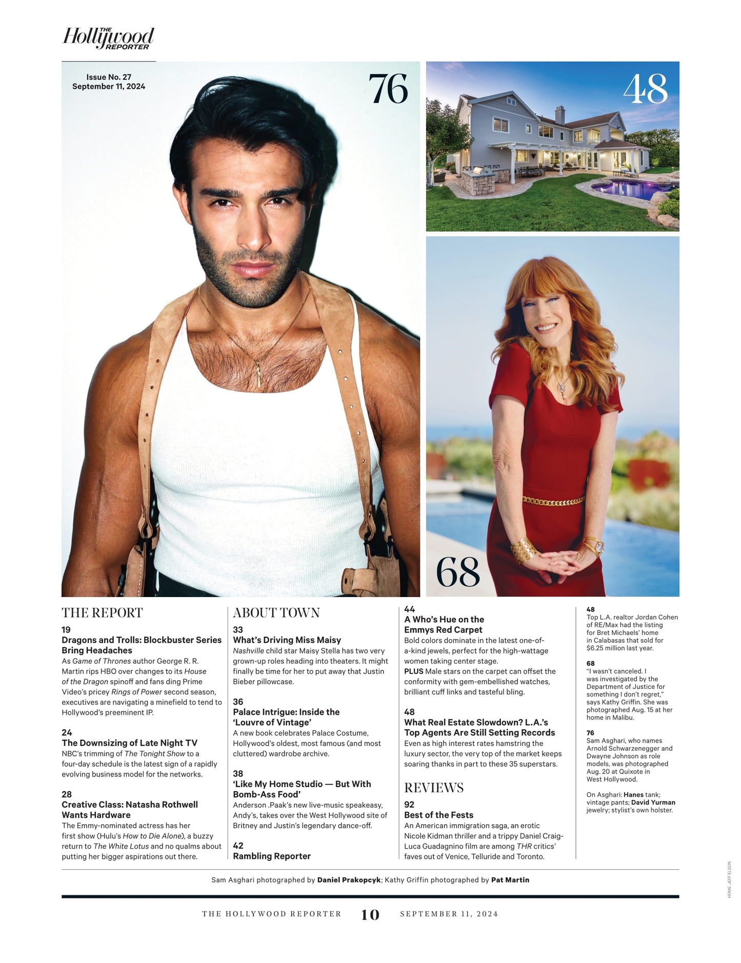 The Hollywood Reporter - 24.09.11 Edition: Pharrell, For Real, Happy Megastar New Biopic Piece By Piece Crafted Out Of Legos, Kathy Griffin's Comeback, Sam Asghari After Brtiney Spears Divorce & More!