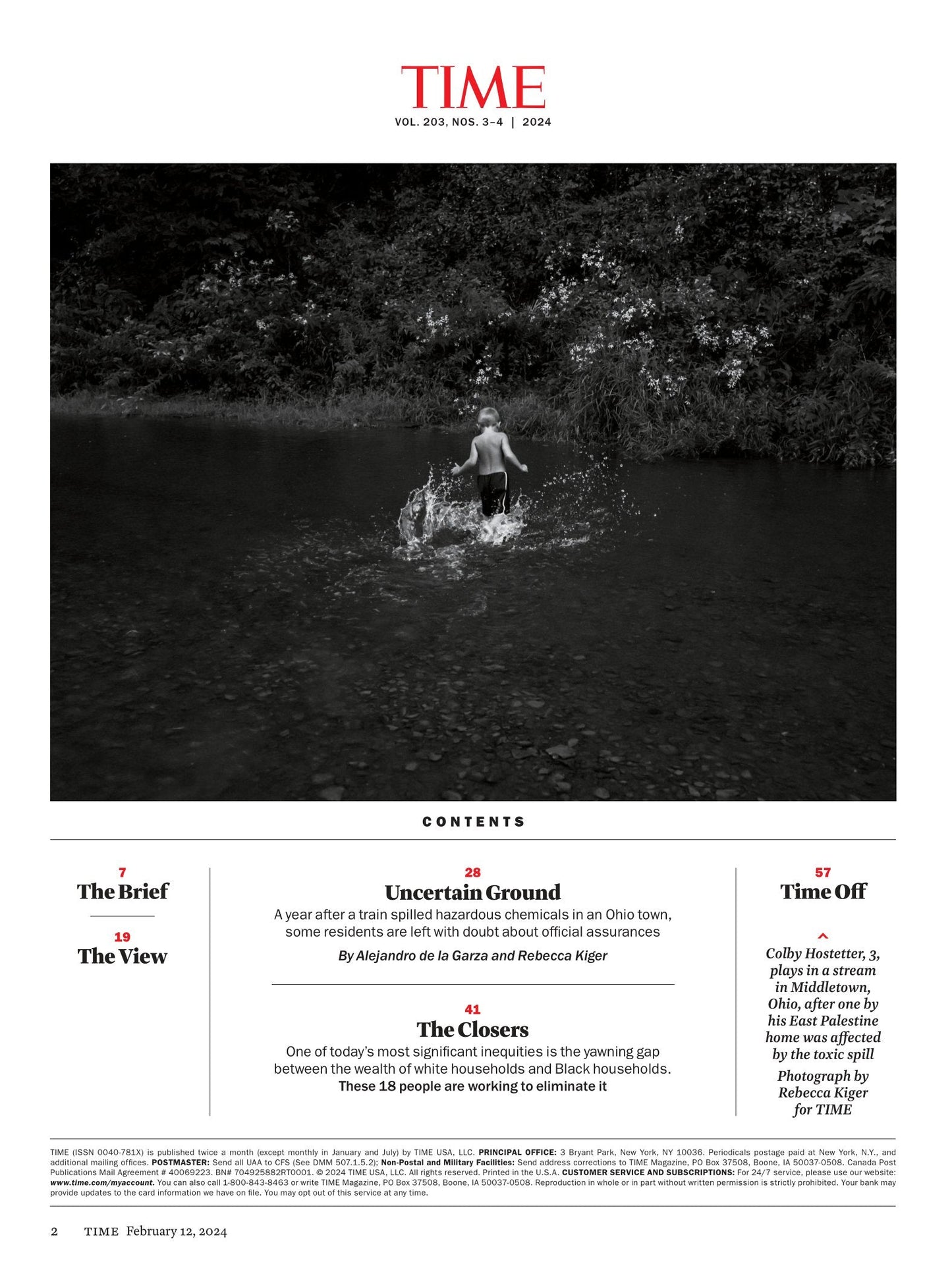 TIME Magazine - 02.12.24 Edition: Issa Rae & 17 Leaders Closing Racial Wealth Gap, Trump Wins New Hemisphere Over Nikki Haley, India's Controversial Temple, Ohio Train Derailment & Social Media Detox