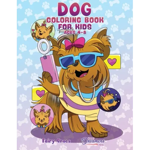 Dog Coloring Book for Kids Ages 4-8: Cute and Adorable Cartoon Dogs and Puppies