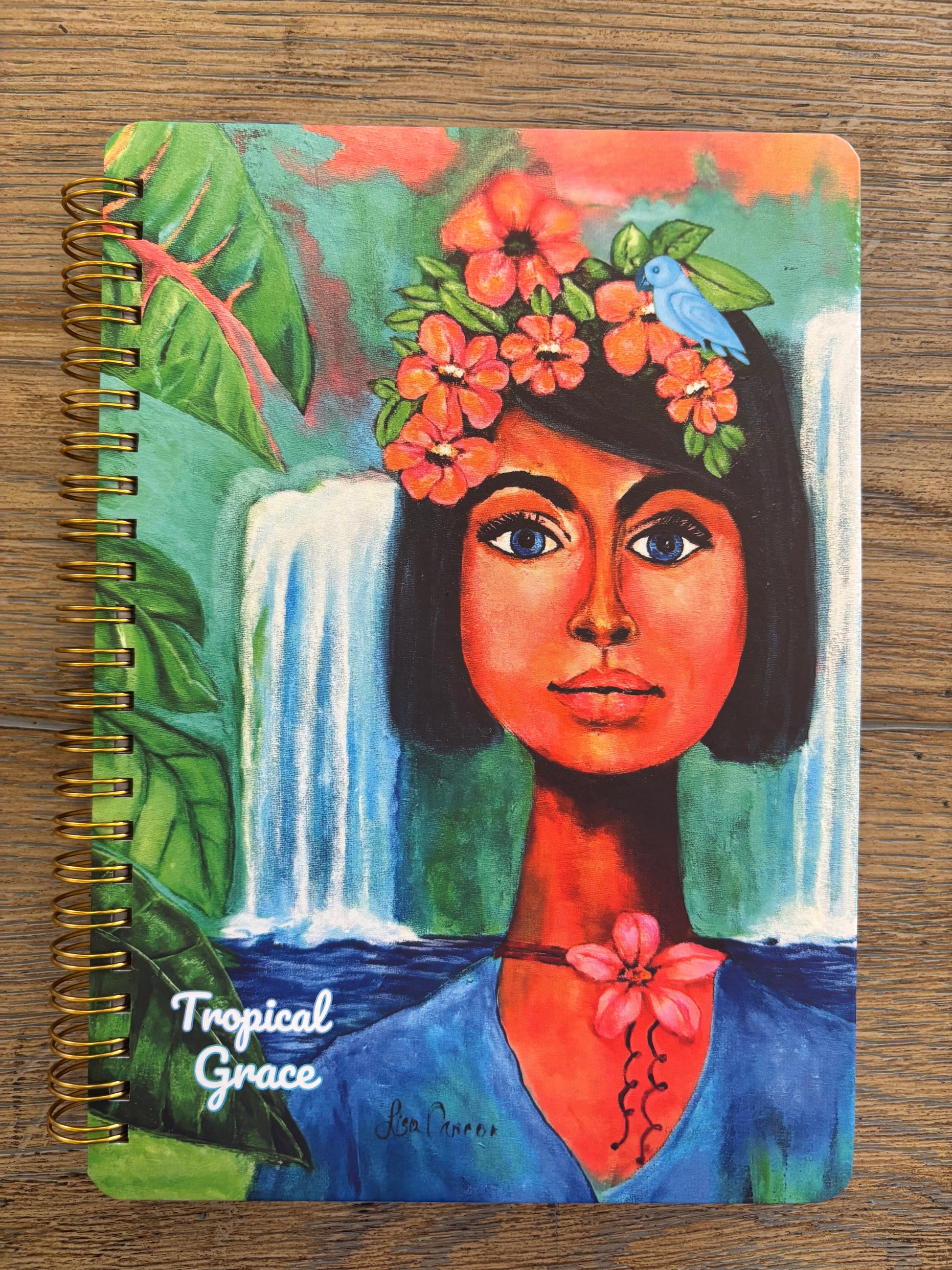 Tropical Grace Lined Hardcover Journal for Women - Colorful Notebook