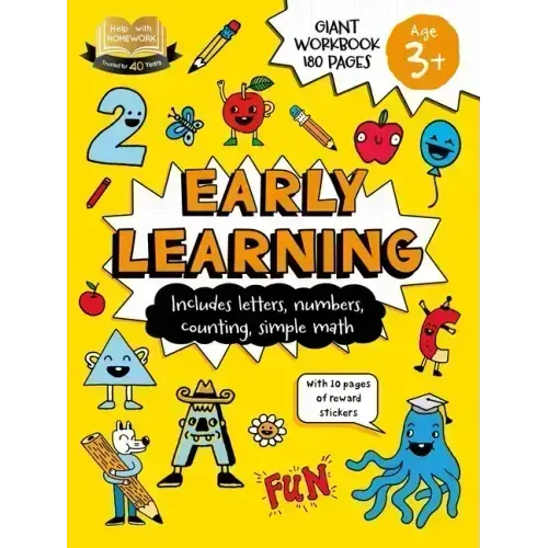Help with Homework: 3+ Early Learning: Includes Letters, Numbers, Counting, Simple Math, and 10 Pages of Reward Stickers