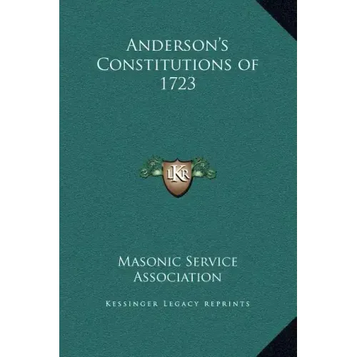 Anderson's Constitutions of 1723