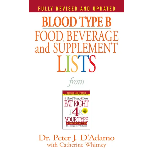 Blood Type B Food, Beverage and Supplement Lists