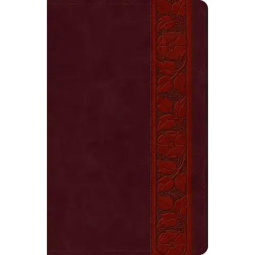 ESV Large Print Personal Size Bible, Red Letter (Trutone, Mahogany, Trellis Design)