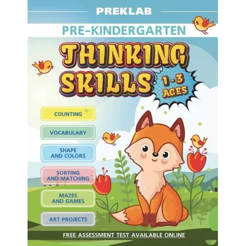 Thinking skills pre-K toddler workbook 1-3 years prek age 1 2 3