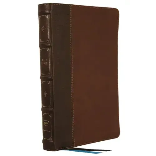 Nkjv, Large Print Thinline Reference Bible, Blue Letter, MacLaren Series, Leathersoft, Brown, Comfort Print: Holy Bible, New King James Version