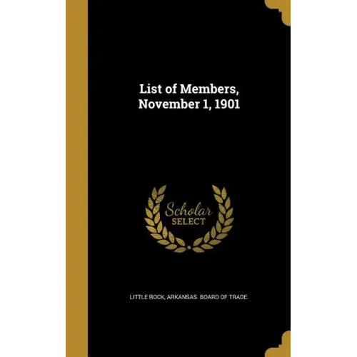 List of Members, November 1, 1901