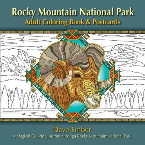 Rocky Mountain National Park Adult Coloring Book & Postcards: A Magical Coloring Journey Through Rocky Mountain National Park