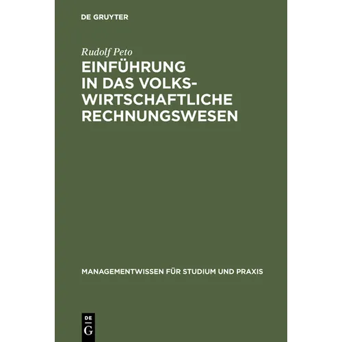 Einführung in das volkswirtschaftliche Rechnungswesen