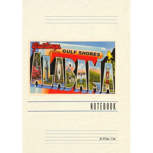 Vintage Lined Notebook Greetings from Gulf Shores