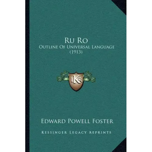 Ru Ro: Outline of Universal Language (1913)