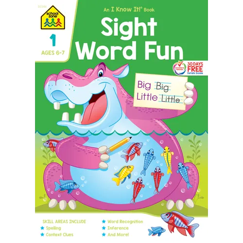 School Zone Sight Word Fun Grade 1 Workbook