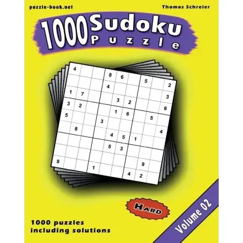 Sudoku: 1000 Hard 9x9 Sudoku, Vol. 2