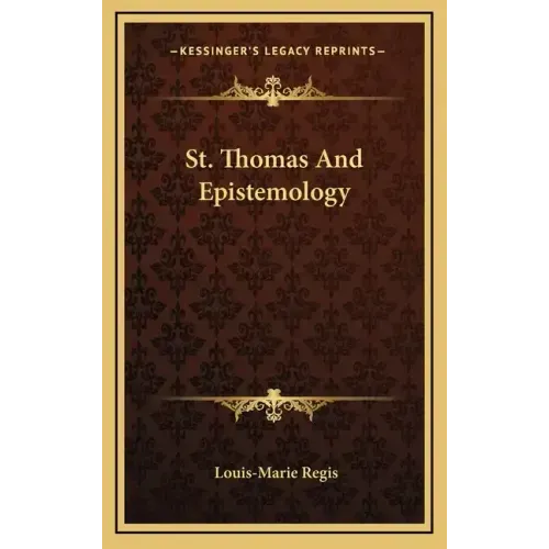 St. Thomas and Epistemology