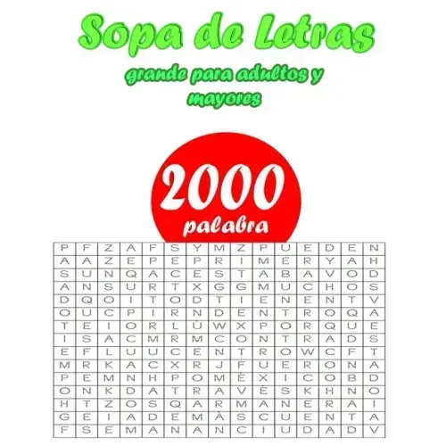 Sopa de letras grande para adultos y mayores: Ejercicios memoria, regalos para personas mayores