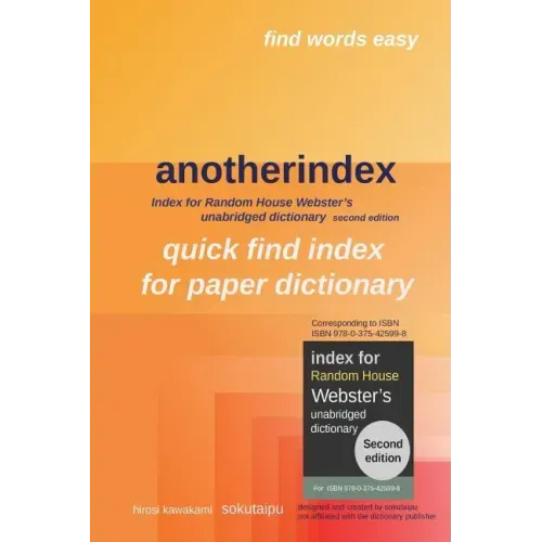 anotherindex: Index for Random House Webster's unabridged dictionary second edition