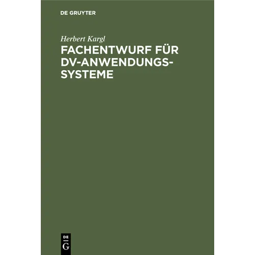 Fachentwurf für DV-Anwendungssysteme