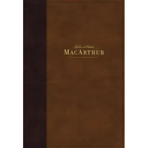 Nbla, Biblia de Estudio Macarthur, Leathersoft, Café, Interior a DOS Colores, Comfort Print