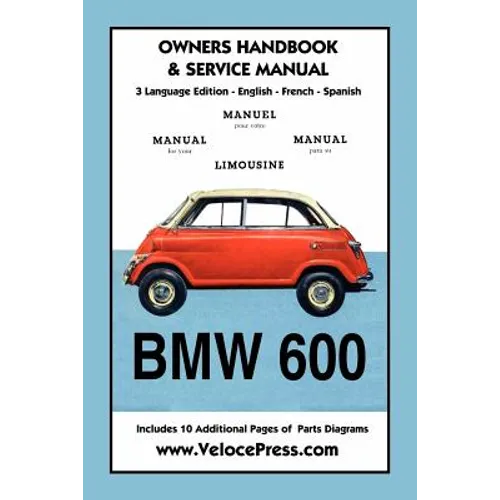 BMW 600 Limousine 1957- 59 Owners Manual & Service