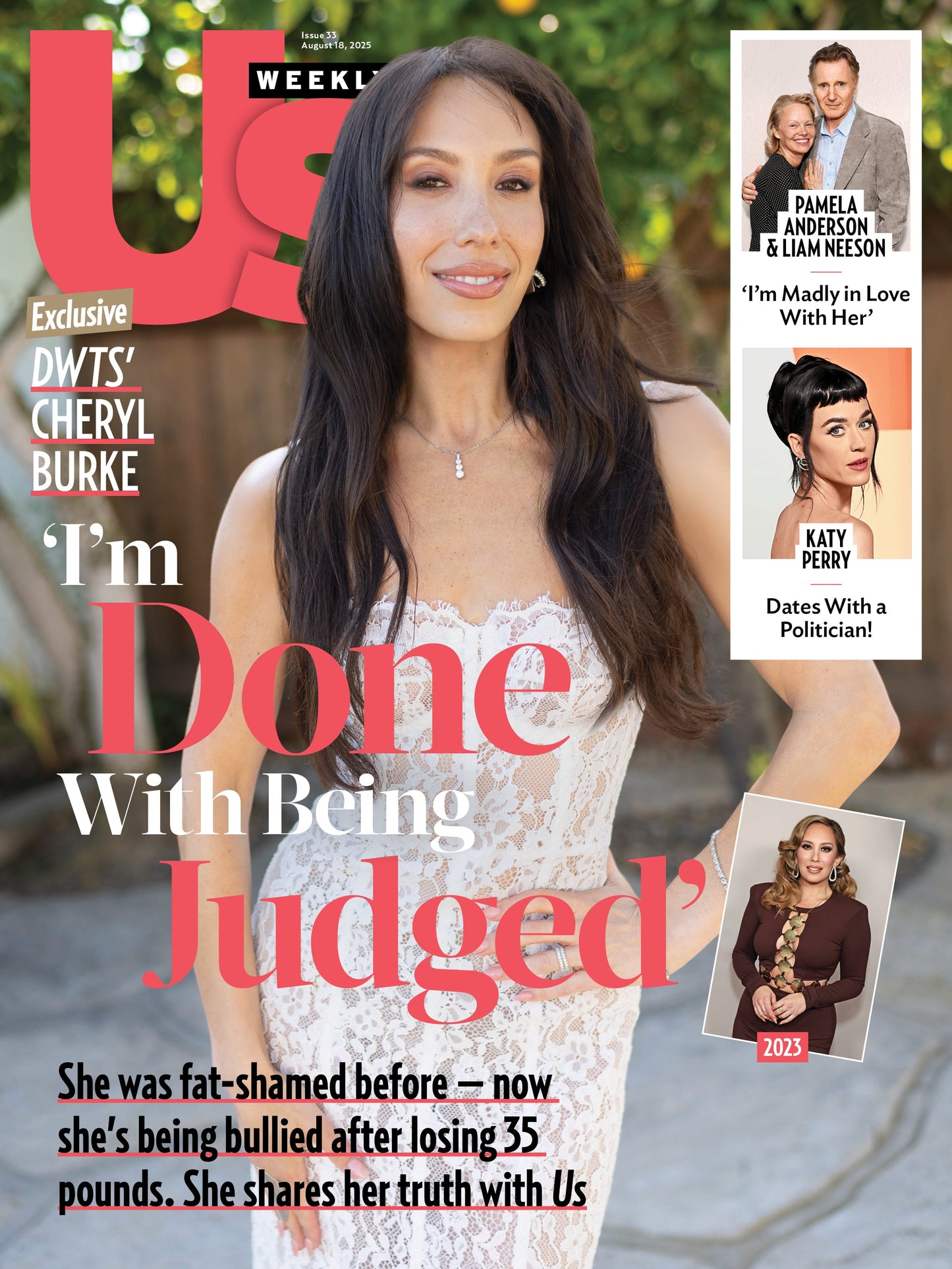 Us Weekly - 08.18.25: Liam Neeson & Pamela Anderson’s Love Story,  Former Dancing With The Stars Pro, Cheryl Burke's Done Being Judged, Katy Perry’s New Politician Romance & More!
