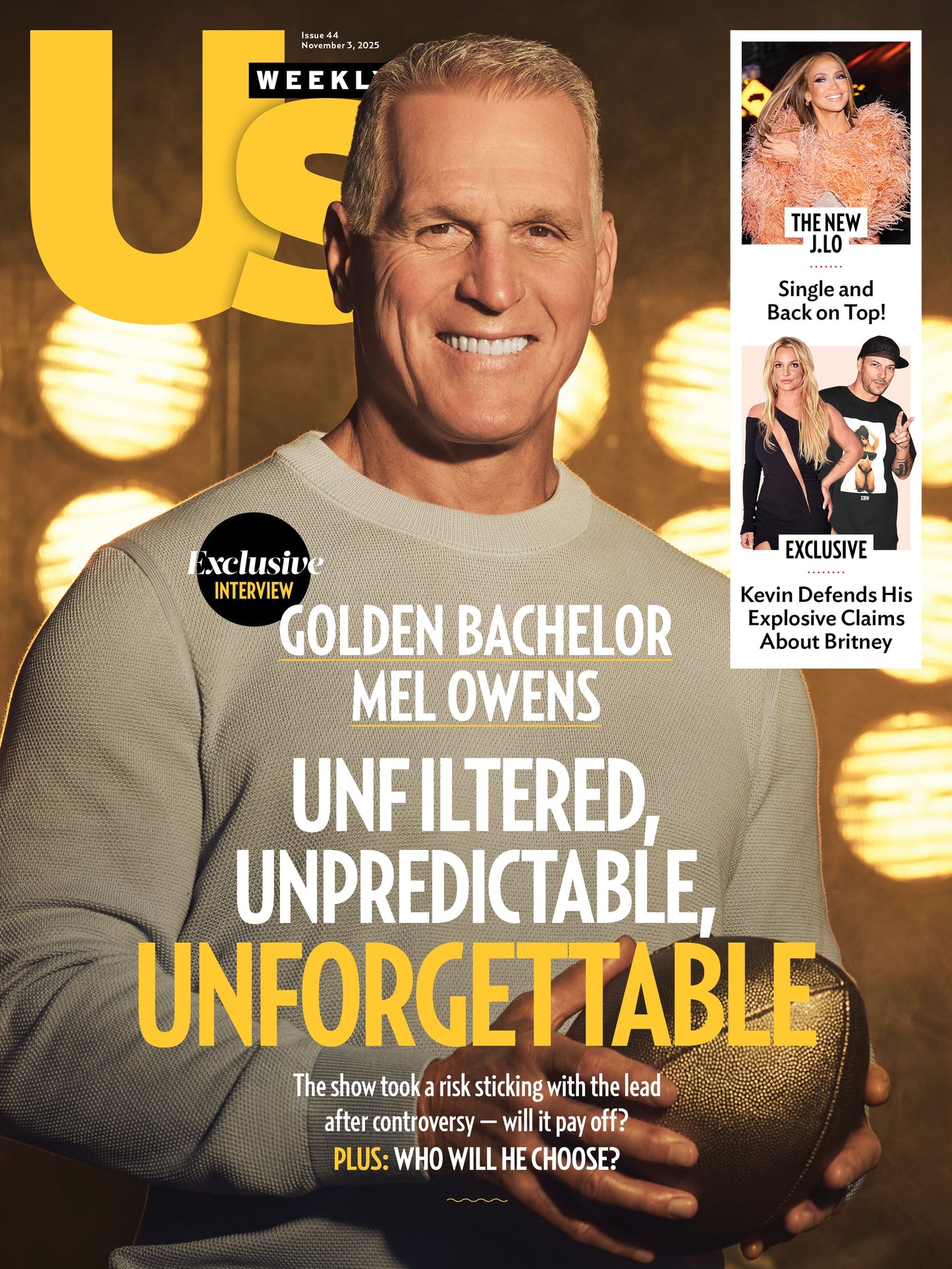 Us Weekly - 11.03.25: Jennifer Lopez Embraces Single Life & Radiates Confidence, Mel Owens Shines As The Golden Bachelor, Kevin Federline’s Take On Britney Spears & More!
