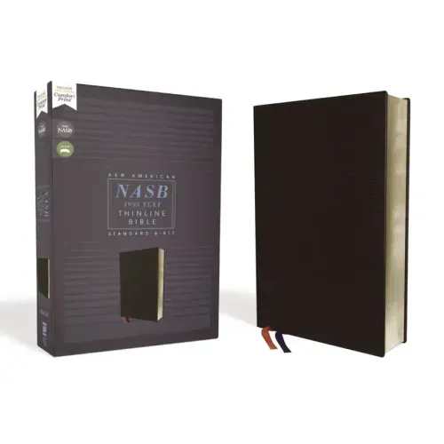 Nasb, Thinline Bible, Bonded Leather, Black, Red Letter Edition, 1995 Text, Comfort Print