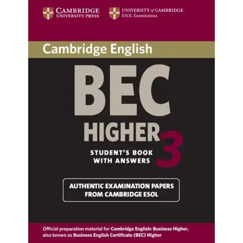 Cambridge Bec Higher 3 Student's Book with Answers