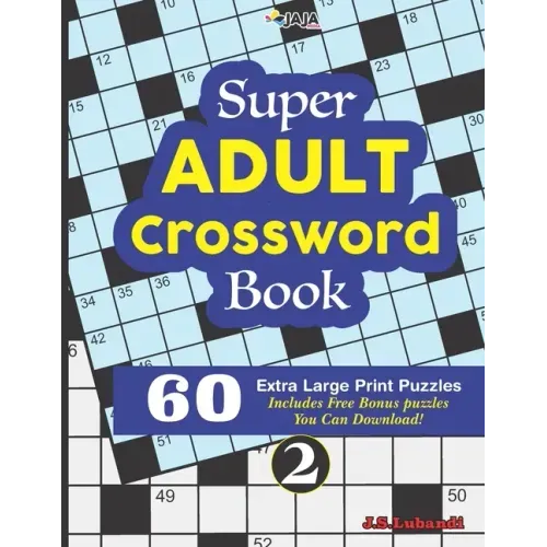 Super ADULT Crossword Book; 2 60 Extra Large Print Easy Puzzles
