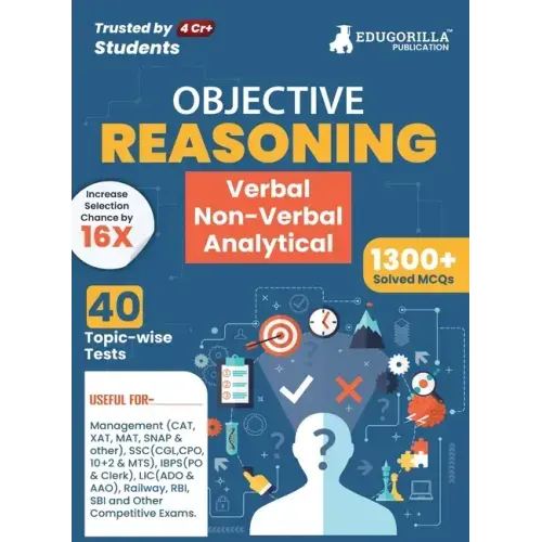 Reasoning: Verbal, Non Verbal & Analytical Book 2023 (English Edition) - 40 Topic-wise Solved Tests (1300 Solved Questions) with