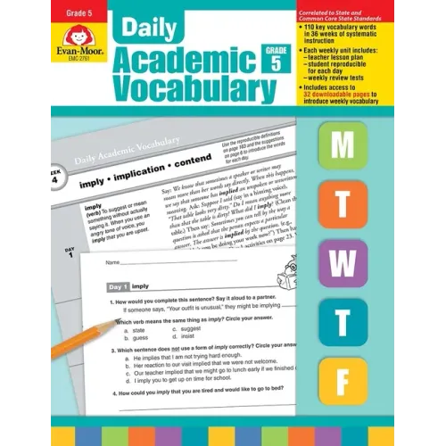Daily Academic Vocabulary, Grade 5 Teacher Edition