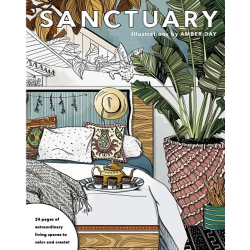 Sanctuary: Living Spaces Coloring Book