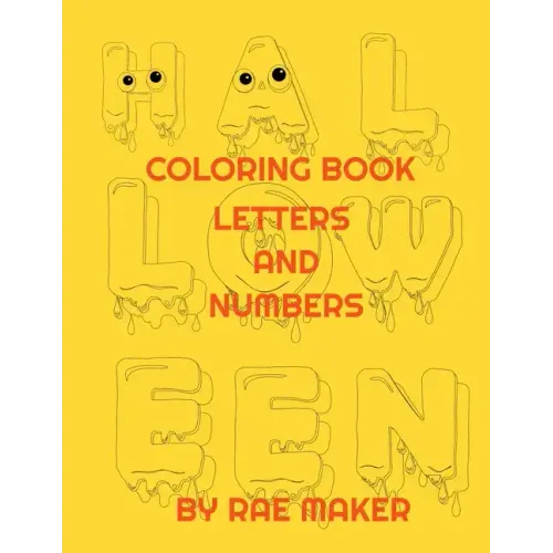 Halloween Coloring Book Letters and Numbers