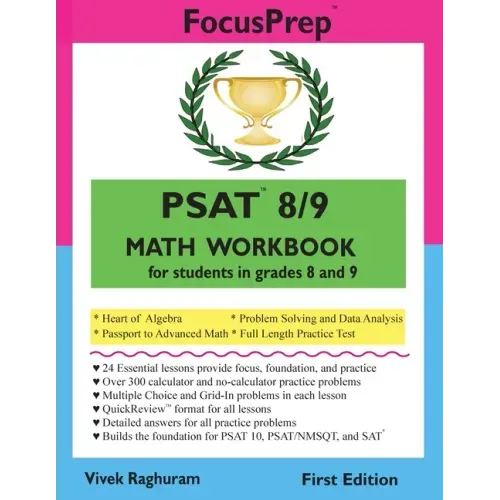 PSAT 8/9 MATH Workbook: for students in grades 8 and 9.