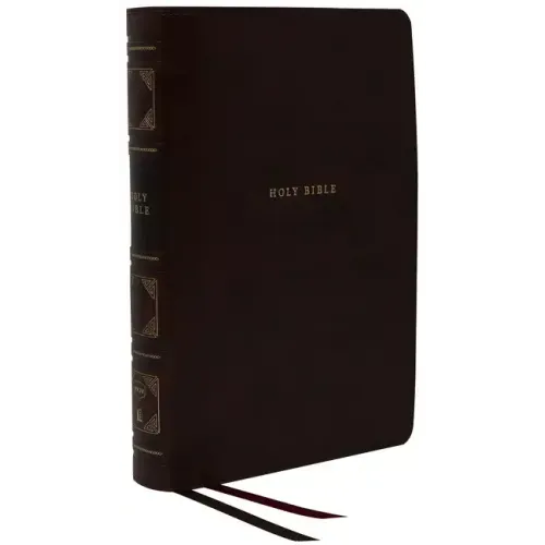Nkjv, Reference Bible, Classic Verse-By-Verse, Center-Column, Leathersoft, Black, Red Letter Edition, Comfort Print