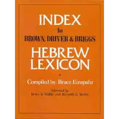 Index to Brown, Driver, & Briggs Hebrew Lexicon