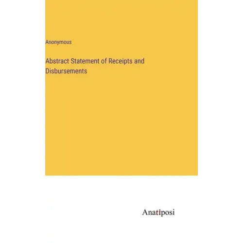 Abstract Statement of Receipts and Disbursements