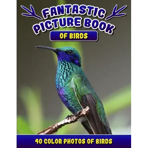 Fantastic Picture Book of Birds. 40 Color Photos of Birds: Bird Names Picture Book Gift for Adults with Alzheimer's or Dementia.