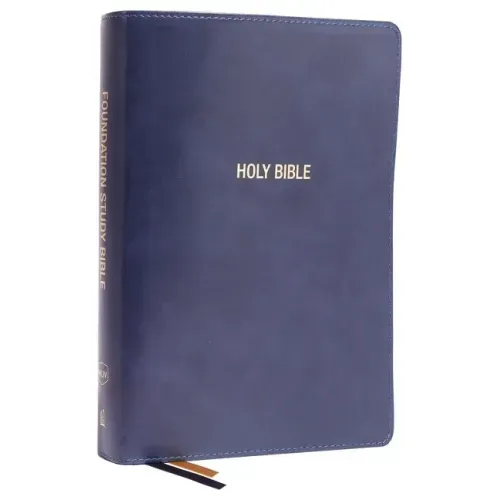 Nkjv, Foundation Study Bible, Large Print, Leathersoft, Blue, Red Letter, Comfort Print: Holy Bible, New King James Version